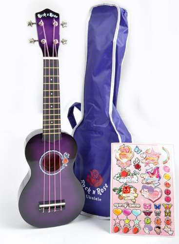 Black GYPSEY ROSE Designer Ukulele